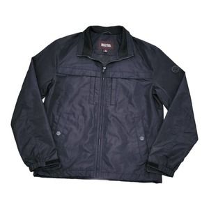 NWOT Michael Kors Black Polyester Jacket Men‎ Medium Lined Pockets Long-Sleeved